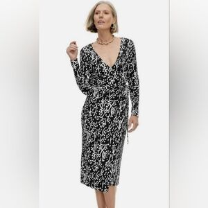 Diane Von Furstenberg for Target Black and White Abstract Wrap Dress